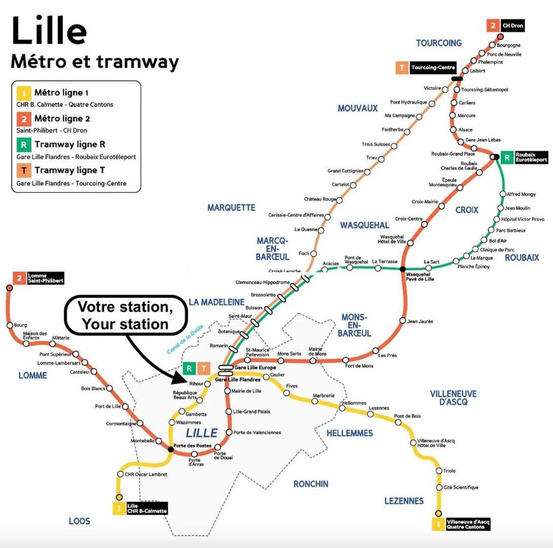 Lille Centre - 1Br In The Heart Of Lille! Leilighet Eksteriør bilde